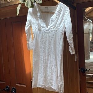 Athleta 100% Linen Midi Dress